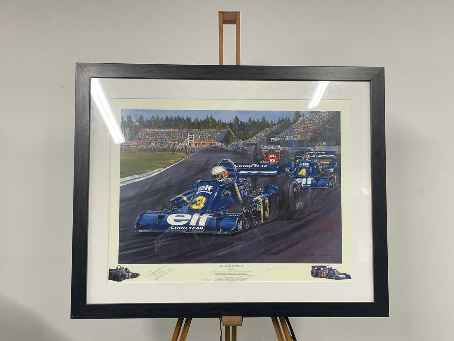 Lot Framed print of a painting of Jody Scheckter