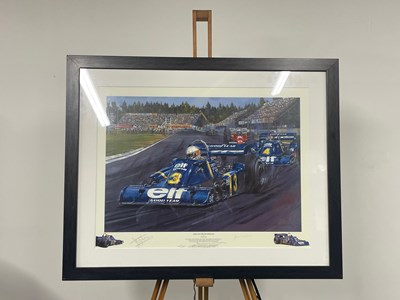 Lot Framed print of a painting of Jody Scheckter