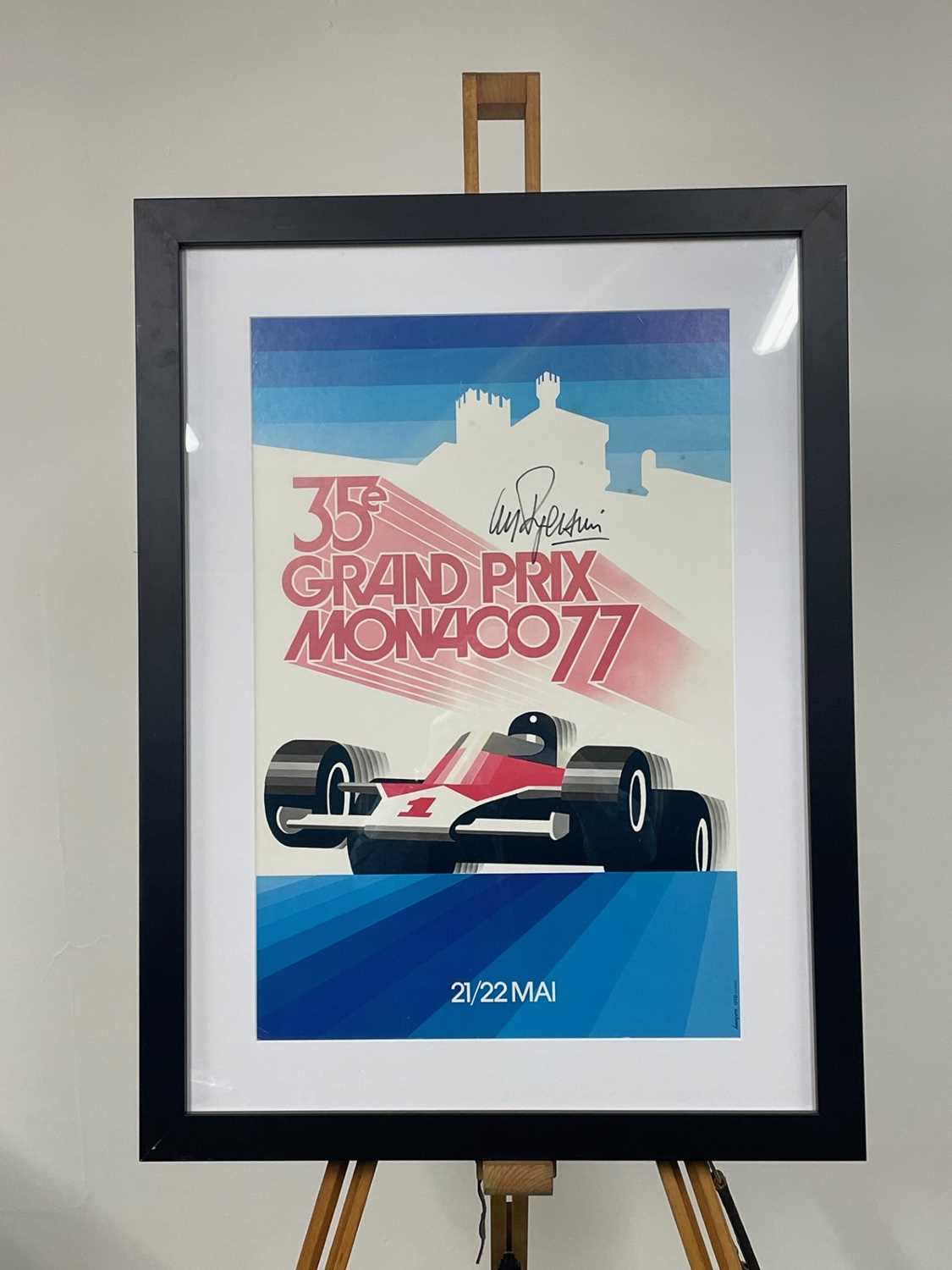 Lot Framed poster for 1977 Monaco Grand Prix