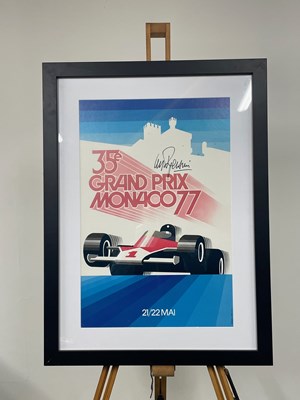 Lot Framed poster for 1977 Monaco Grand Prix