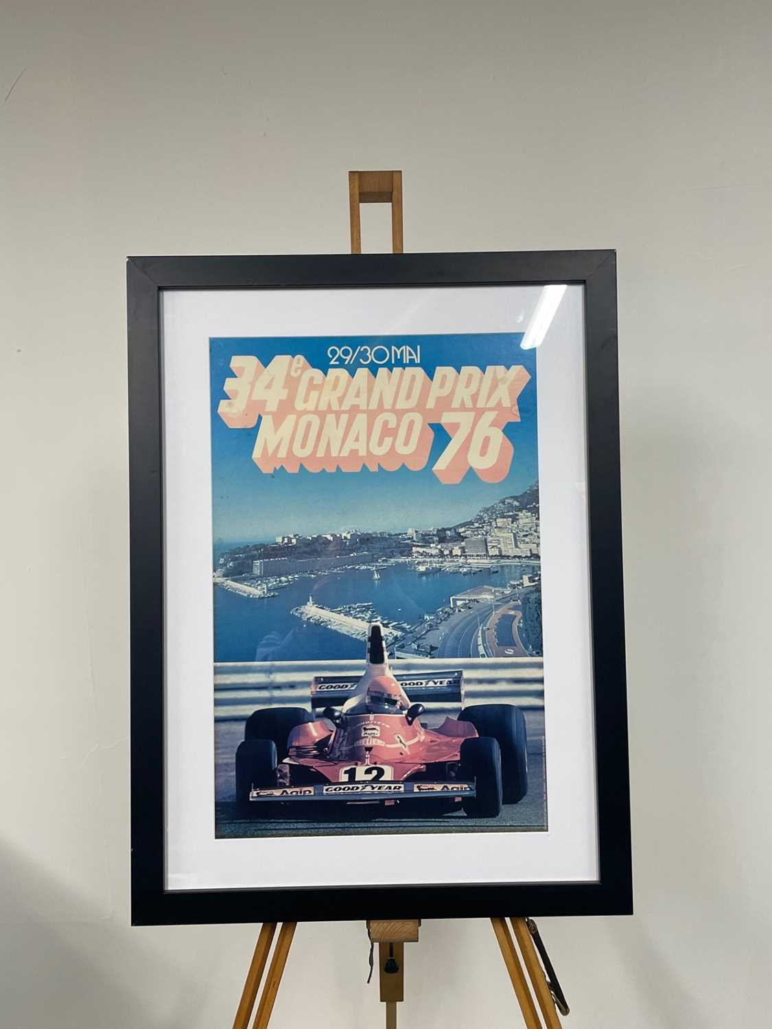 Lot Framed poster of 1976 Monaco Grand Prix