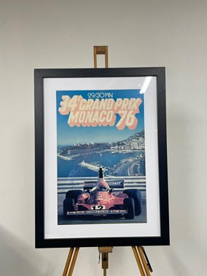 Lot Framed poster of 1976 Monaco Grand Prix