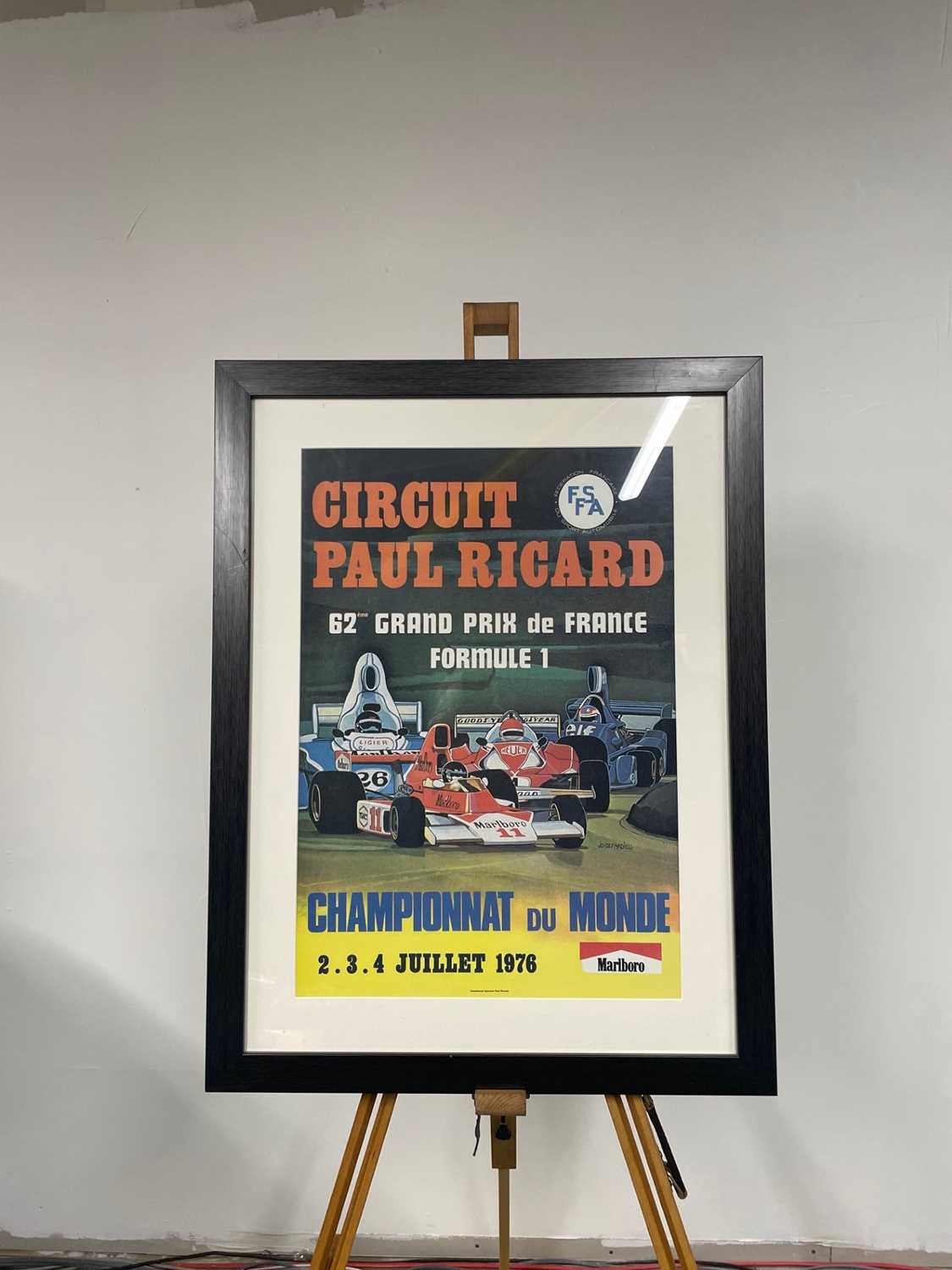 Lot Framed poster of 1976 French Grand Prix