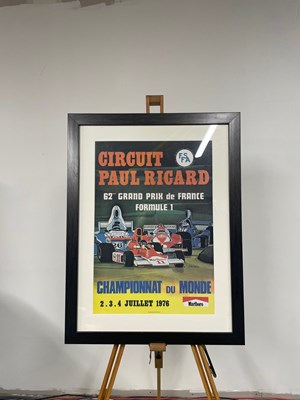 Lot Framed poster of 1976 French Grand Prix