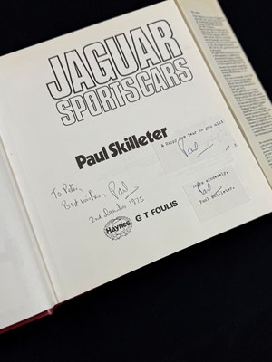 Lot Important historical multi signed Jaguar Sportscar book by key Jaguar people from 1970 to 1980 including Sir William Lyon’s