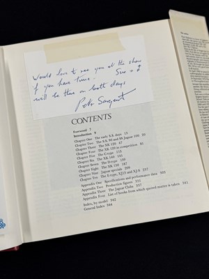 Lot Important historical multi signed Jaguar Sportscar book by key Jaguar people from 1970 to 1980 including Sir William Lyon’s