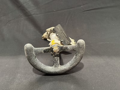Lot Directional tiller / steering wheel from a 1948 Vickers Viscount airplane