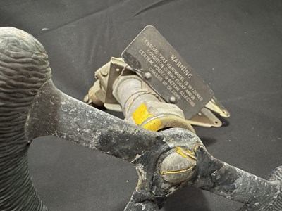Lot Directional tiller / steering wheel from a 1948 Vickers Viscount airplane