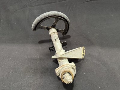 Lot Directional tiller / steering wheel from a 1948 Vickers Viscount airplane