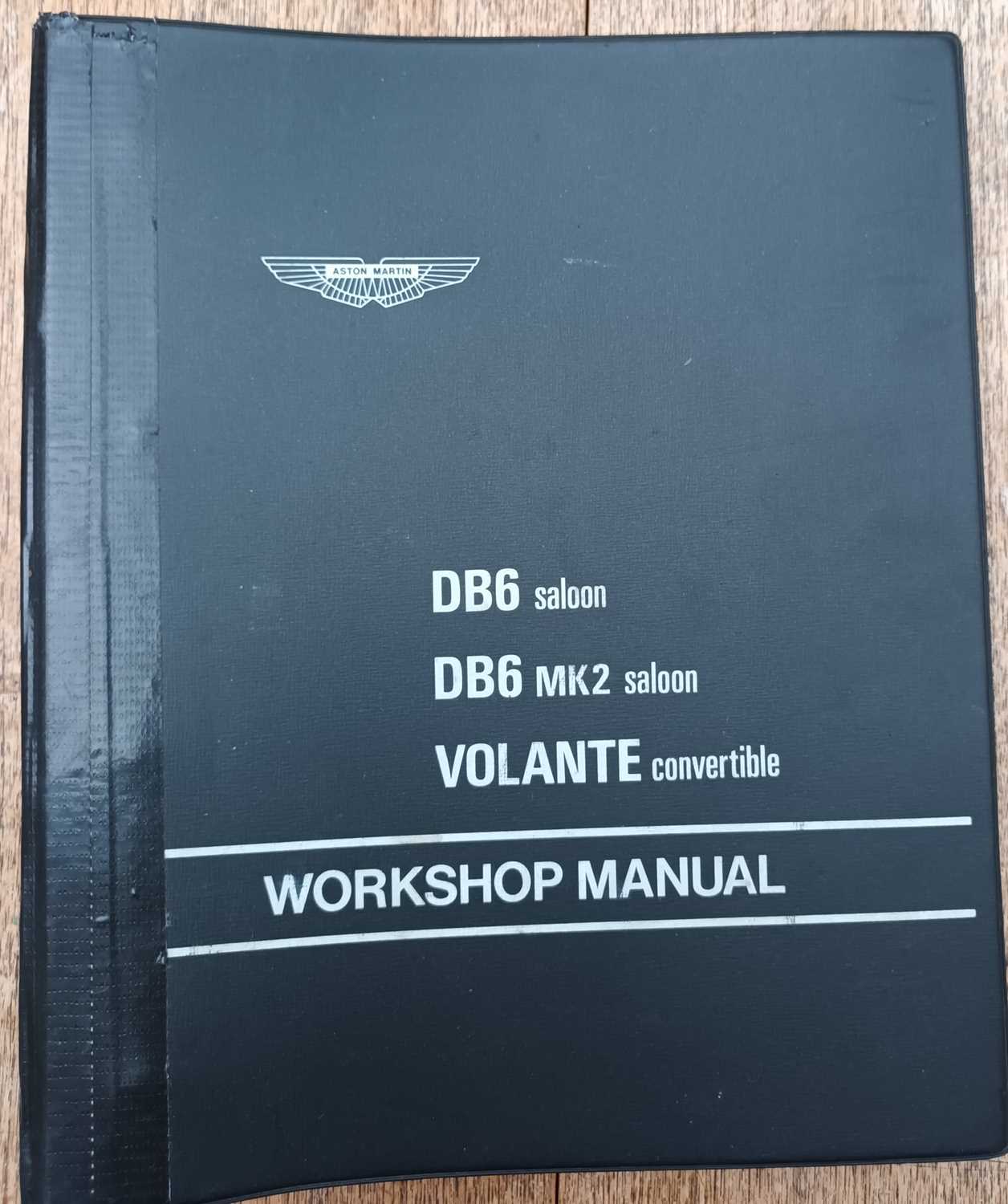Lot Original Aston Martin DB6 Workshop Manual