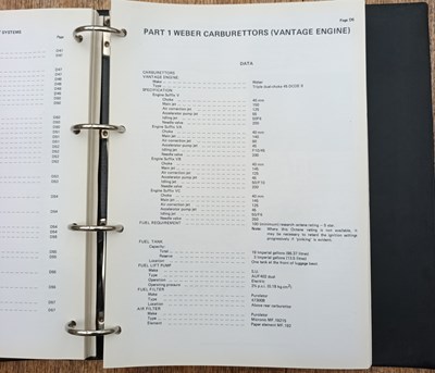Lot Original Aston Martin DB6 Workshop Manual