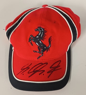 Lot Official Ferrari peaked cap signed by Michael Schumacher