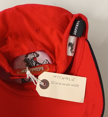 Lot Official Ferrari peaked cap signed by Michael Schumacher