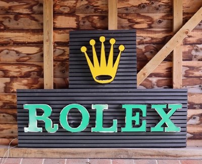Lot 11 - Illuminated Rolex showroom sign
