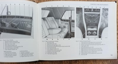 Lot Rolls-Royce Silver Shadow Owner's Handbook