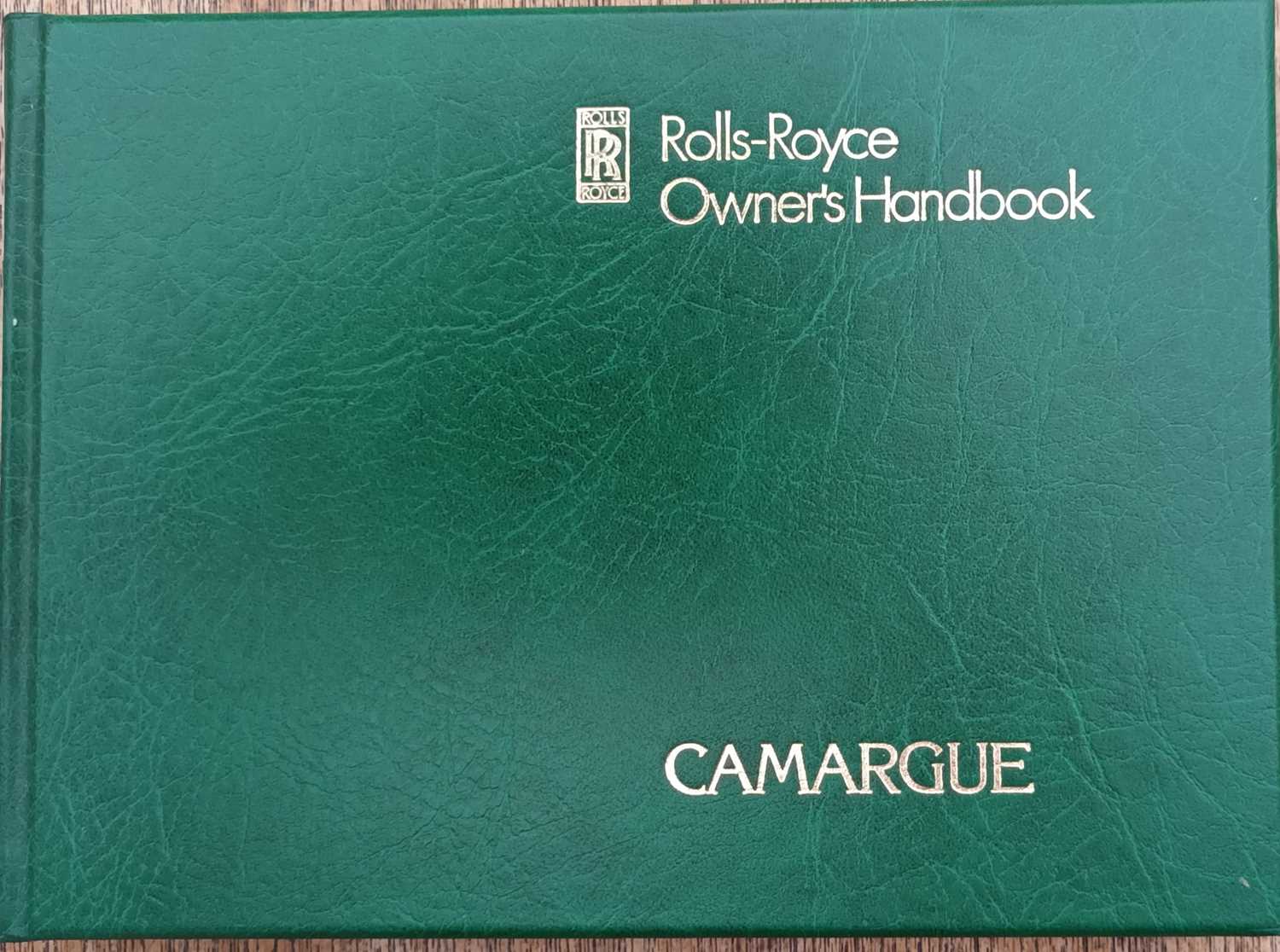 Lot Rolls-Royce Camargue Owner’s Handbook