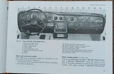 Lot Rolls Royce Silver Shadow II and Bentley T2 Owner's Handbook