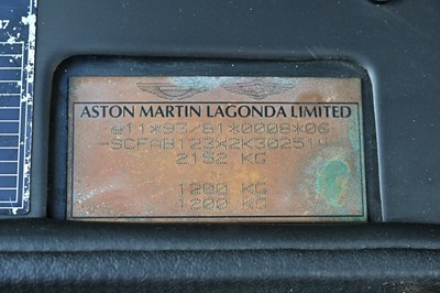 Lot 132 - 2002 Aston Martin DB7 Vantage Coupé