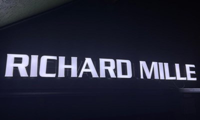 Lot 21 - Richard Mille Showroom Sign