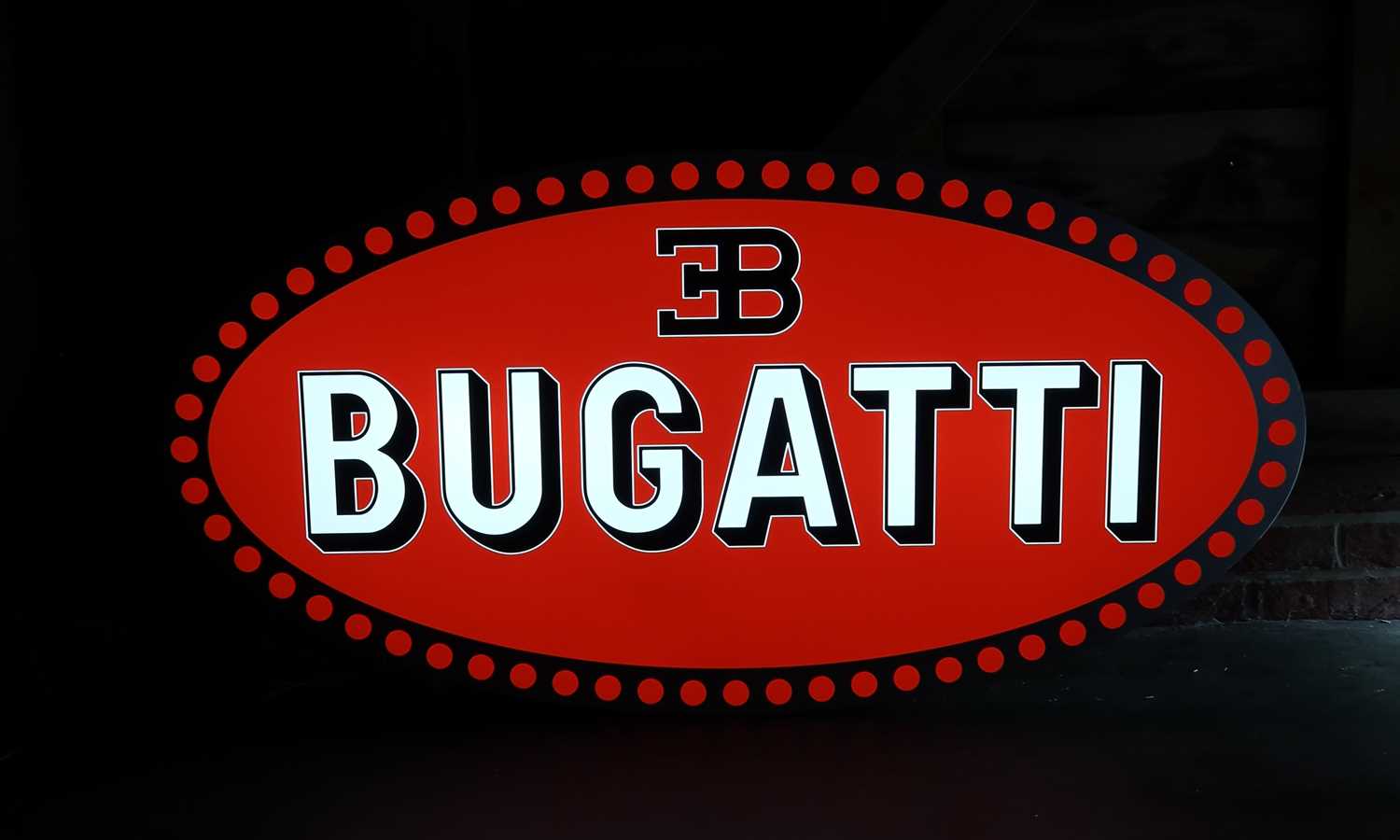 Lot Bugatti Showroom Sign