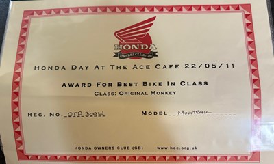 Lot 1970 Honda Z50A Monkey Bike