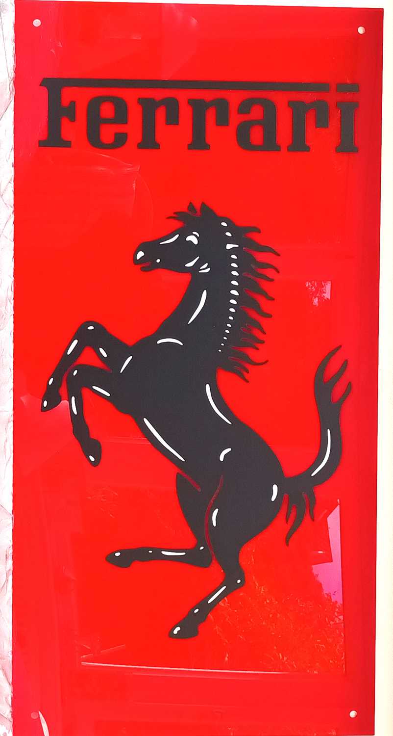 Lot Ferrari Prancing Horse Wall Sign