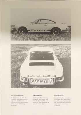 Lot Porsche 911 Carrera RS 2.7 Sales Brochure