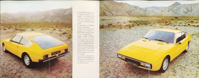 Lot Matra Simca Bagheera Brochure with Picture