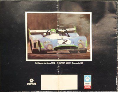 Lot Matra Simca Bagheera Brochure with Picture