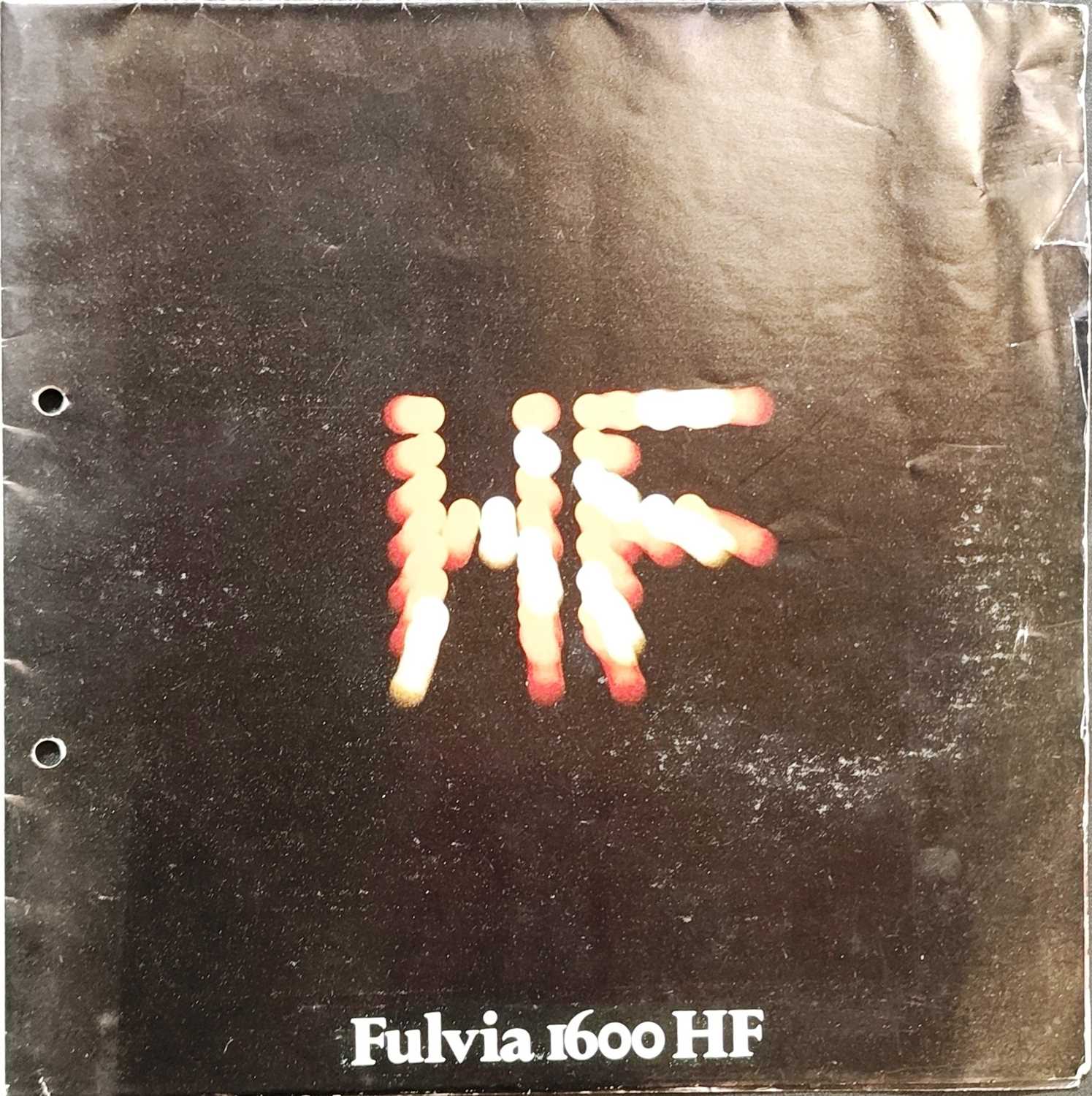 Lot Lancia Fulvia Sales Brochure / Poster