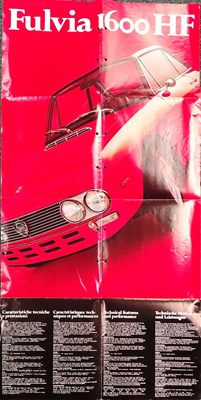 Lot Lancia Fulvia Sales Brochure / Poster