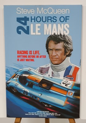 Lot Steve McQueen Prints & Ferrari Scale Model