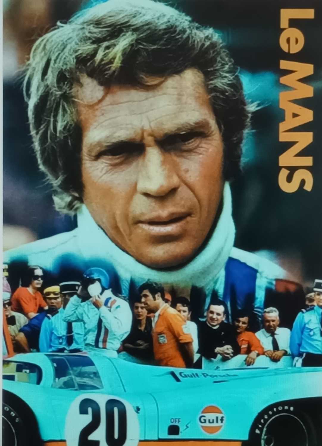 Lot Steve McQueen Prints & Ferrari Scale Model