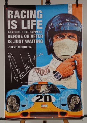 Lot 96 - Two Steve McQueen Le Mans Posters & Porsche Scale Model