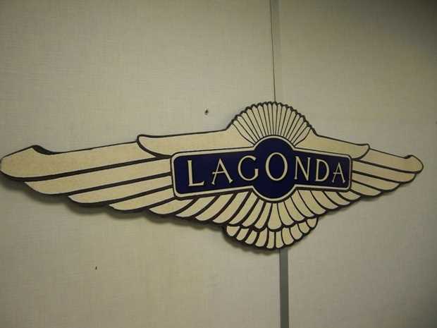 Lot 27 - Lagonda logo wall plaque.