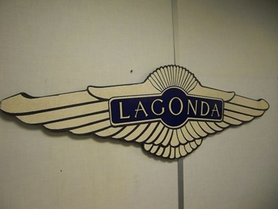 Lot A27 - Lagonda logo wall plaque.