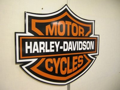 Lot A29 - Harley Davidson Motor Cycles logo wall plaque....