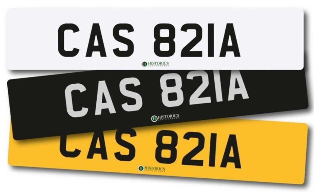 Click for high resolution Lot 102 - Number Plate CAS 821A