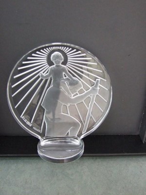 Lot 127 - lalique catalogue No.1142 of Saint Christopher in clear and frosted glass