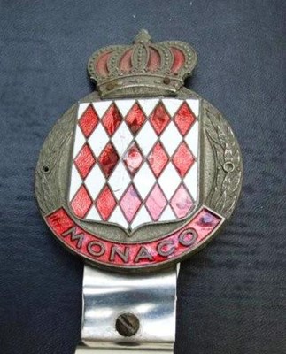 Lot 138 - A Monaco Royal coat-of-arms car badge and Welsh Dragon car badge