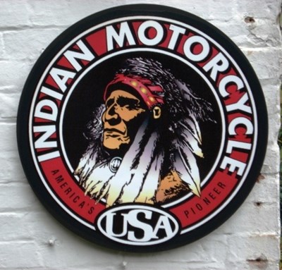 Lot 146 - Indian Motorcycle Wall Plaque