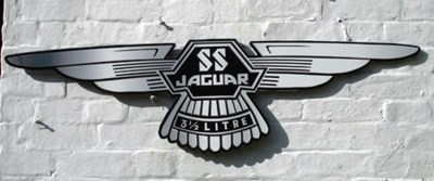 Lot 150 - SS Jaguar 3.5Litre logo wall plaque