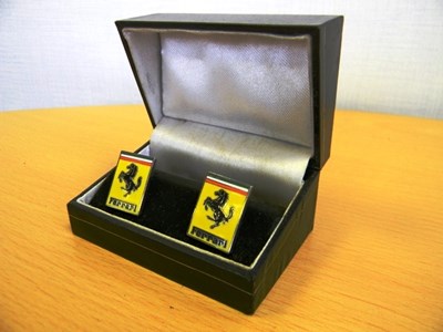 Lot 152 - Ferrari logo unisex Cufflinks