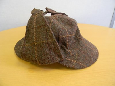 Lot 180 - an original and period "Sherlock Holmes" style Deerstalker....