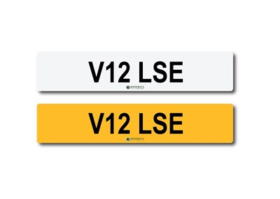 Lot 103 - Number plate V12 LSE