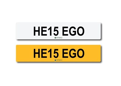 Lot 101 - Number Plate HE15 EGO