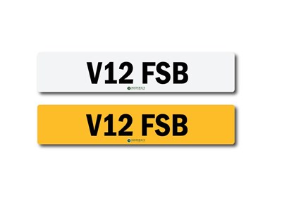 Lot 104 - Number plate V12 FSB