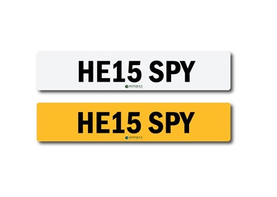 Lot 105 - Number plate HE15 SPY