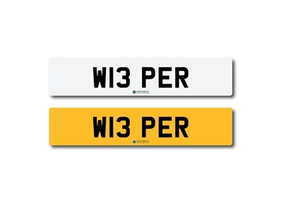 Lot 101 - Number plate  W13 PER