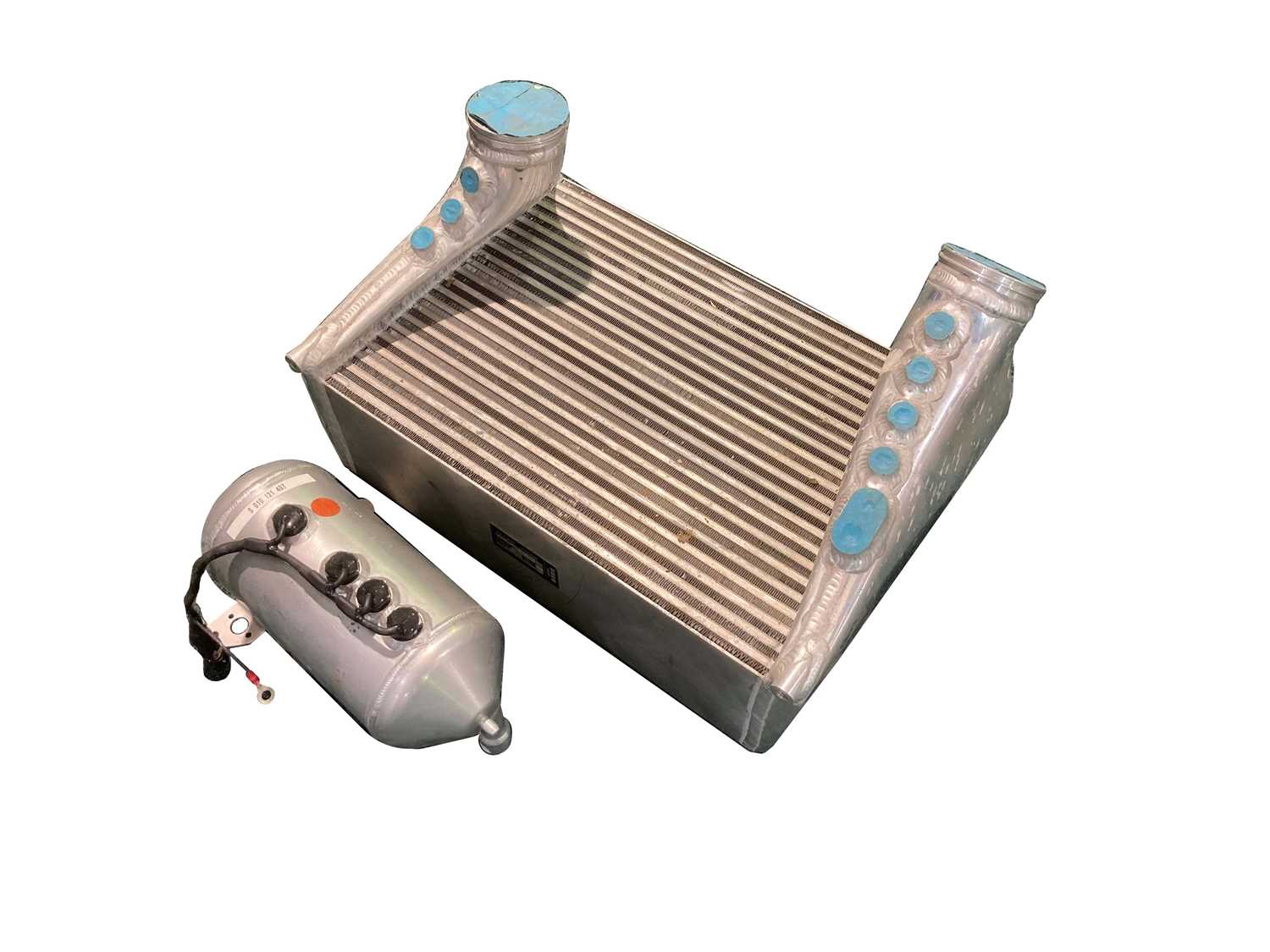 Click for high resolution Lot 81 - Aluminium Bentley radiator and fluid container